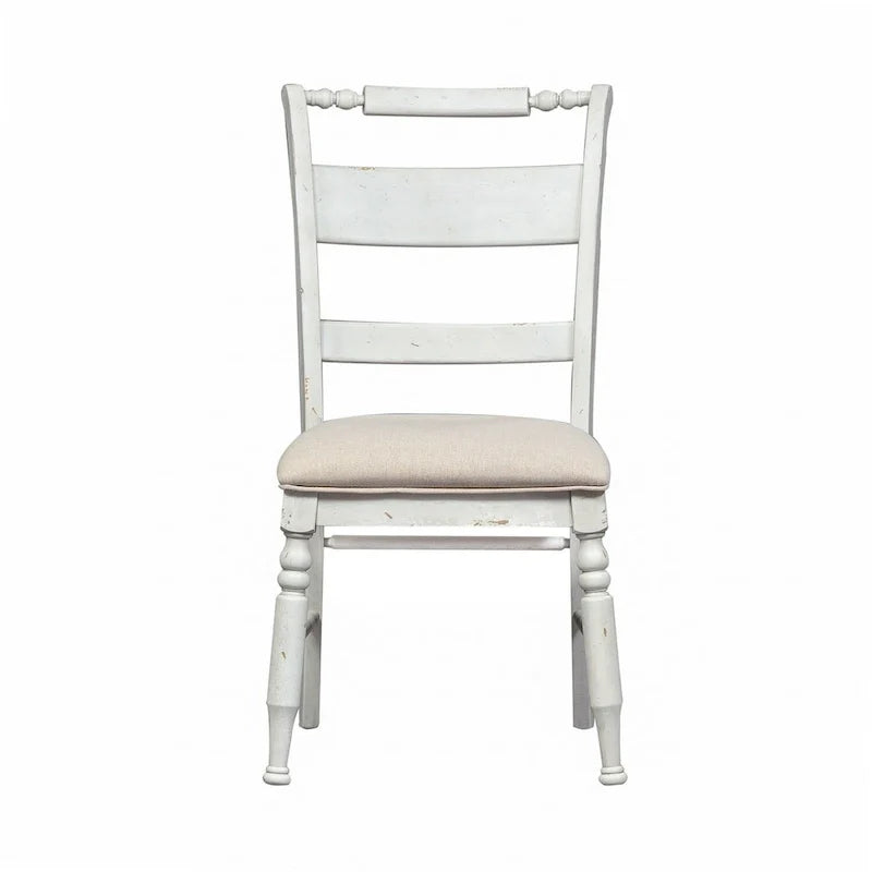 Sedia laterale Whitney Antique Linen Slat Back (Set di 2)