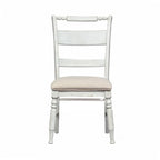 Sedia laterale Whitney Antique Linen Slat Back (Set di 2)