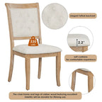 Set da pranzo da 5 pezzi Lak Retro con sedie imbottite di GDFStudio