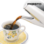 Caffettiera in acciaio inox Presto, percolatore robusto da 12 tazze, colore argento - 2.79