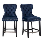 Sgabello da bancone Carter 24 Wingback Tufted Nailhead (set da 2)
