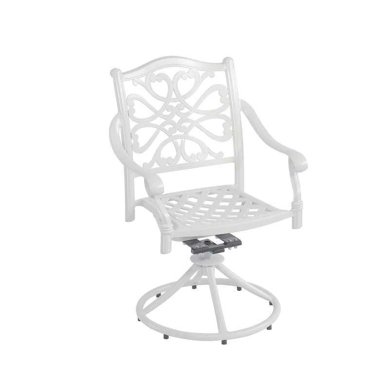 5-Piece Cast Aluminum Patio Dining Set with 4 Swivel Chair