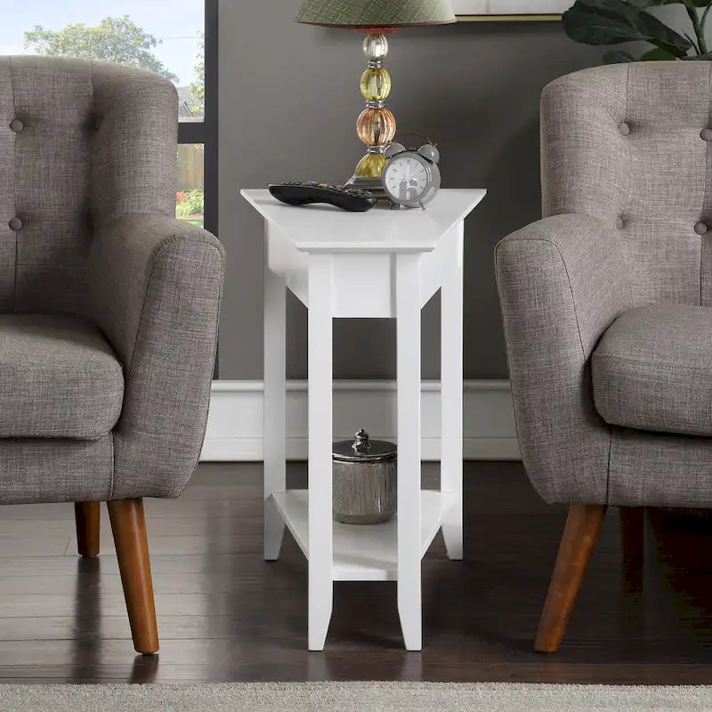 Convenience Concepts American Heritage Wedge End Table with Shelf