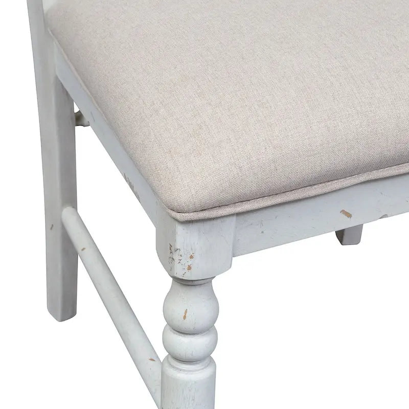 Sedia laterale Whitney Antique Linen Slat Back (Set di 2)