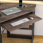 Scrivania ad angolo Scrivania piccola con prese Tavolo ad angolo per piccoli spazi, Scrivania per computer con porte USB Scrivania triangolare con contenitore
