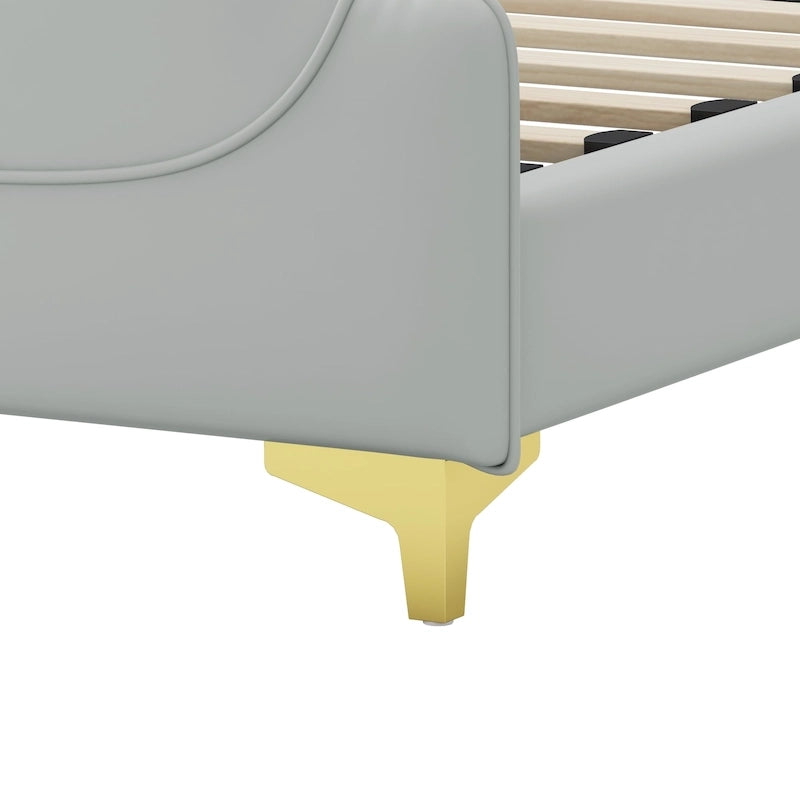 Letto moderno imbottito in pelle PU Uphou di Christopher Knight Home