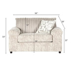 Roundhill Furniture Nason Wide Wale Corduroy Sofa, Loveseat, and Cuddle Chair Set