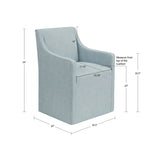 Madison Park Charlotte Dining Arm Chair with Casters