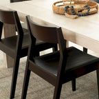 Sedia da pranzo moderna in legno massello Plank and Beam