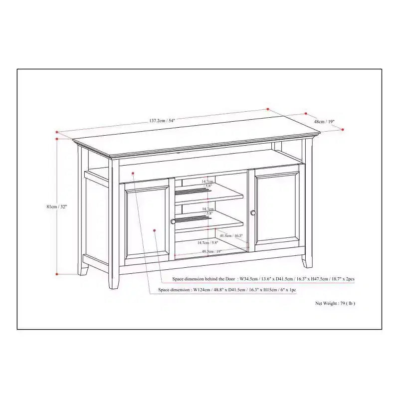 Halifax TV Stand for TVs up to 60 - WyndenHall