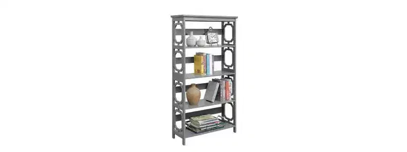 60 Omega 5 Tier Bookcase - Breighton Home