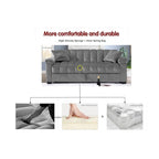 82.7 Velvet Storage Convertible Sofa Sleeper Couch with 2 Pillows