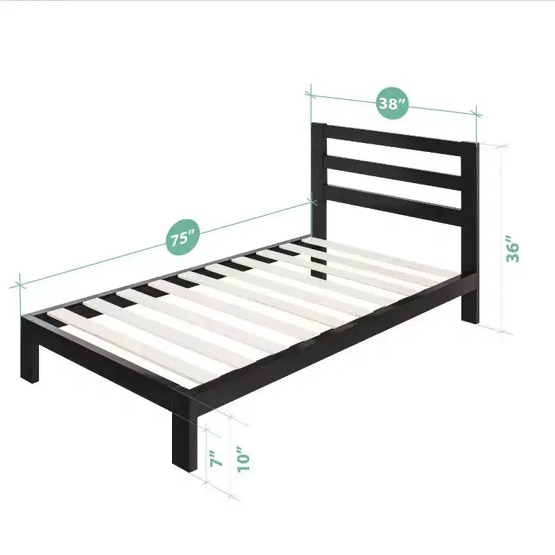 10 Arnav Modern Studio Platform 2000H Struttura letto in metallo - Zinus