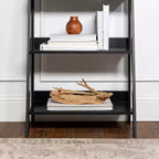 55 Thatcher Transitional Wood 4 Shelf Ladder Bookshelf - Saracina Home