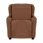 PVC Kids Recliner Chair with Push-Back Reclining Function, Cup Holder, and Comfortable Footres