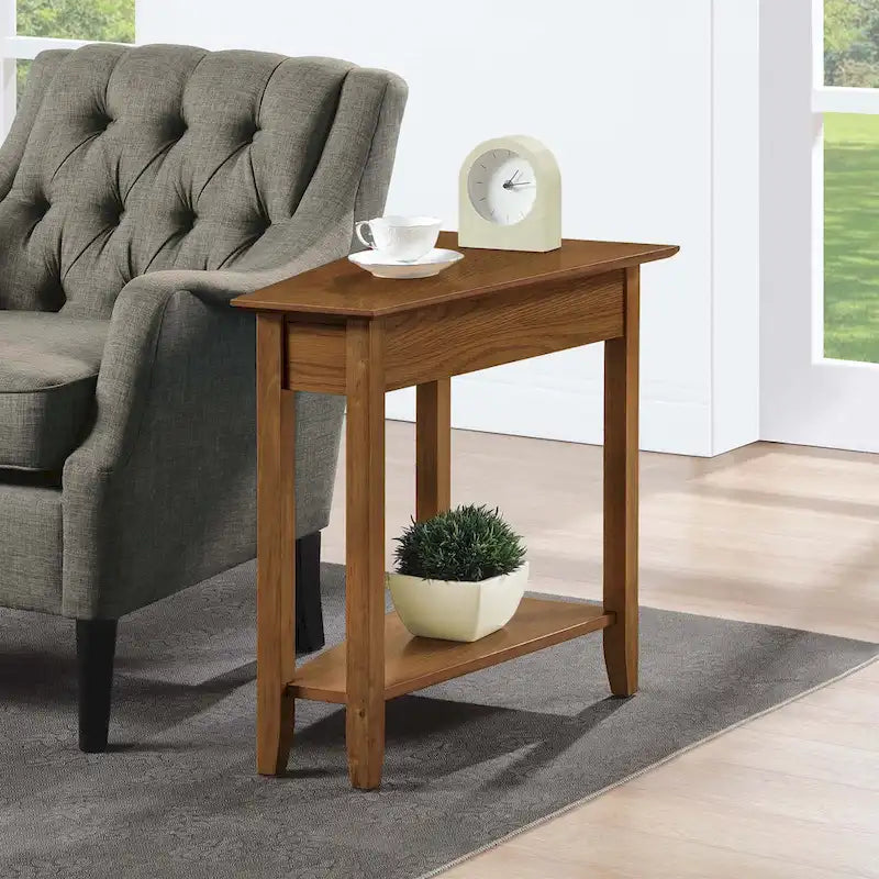 Convenience Concepts American Heritage Wedge End Table with Shelf