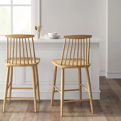24 Harwich High Back Windsor Counter Height Barstool with Footrest - Threshold