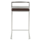Silver Orchid Forrest Stainless Steel Stackable Fully Welded Counter Stool (Set of 2)