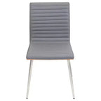 Set of 2 Mason Swivel Modern Walnut Wood Back Dining Chairs - Lumisource