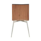 Set of 2 Mason Swivel Modern Walnut Wood Back Dining Chairs - Lumisource