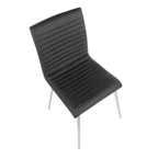 Set of 2 Mason Swivel Modern Walnut Wood Back Dining Chairs - Lumisource