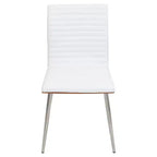 Set of 2 Mason Swivel Modern Walnut Wood Back Dining Chairs - Lumisource