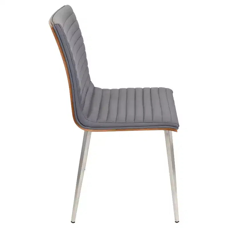 Set of 2 Mason Swivel Modern Walnut Wood Back Dining Chairs - Lumisource