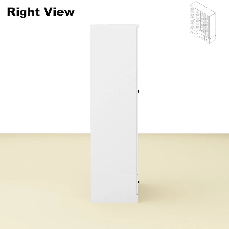 Armadio guardaroba cabina armadio 59W grande armadio indipendente bianco