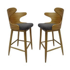 Set of 2 Kamryn Mid Century Modern Barstool - Christopher Knight Home