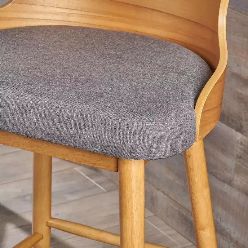 Set of 2 Kamryn Mid Century Modern Barstool - Christopher Knight Home