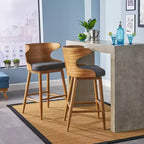 Set of 2 Kamryn Mid Century Modern Barstool - Christopher Knight Home