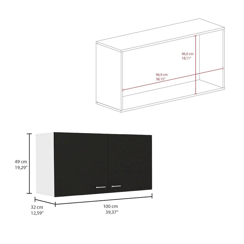 TUHOME Napoles Double Door Wall-Mounted Storage Cabinet - N/A