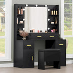 Toeletta con prese incorporate e specchio illuminato, 55,1A x 43,3L x 15,74P