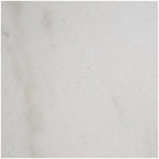 Tavolino d'appoggio/laterale Geometrico in marmo con base rettangolare in metallo dorato - Bianco - Roche River Decor
