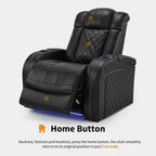 Poltrona reclinabile MCombo con poggiatesta regolabile, sedile home theater a doppio motore con porta USB, pelle traspirante HTS411