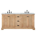Mobile bagno Hervas con top in marmo naturale senza specchio