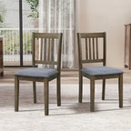 Set Tavolo e Sedie per Colazione in Cucina, Tavolo da Pranzo Quadrato in Legno, Tavolo da Pranzo Casuale con 4 Sedie Imbottite
