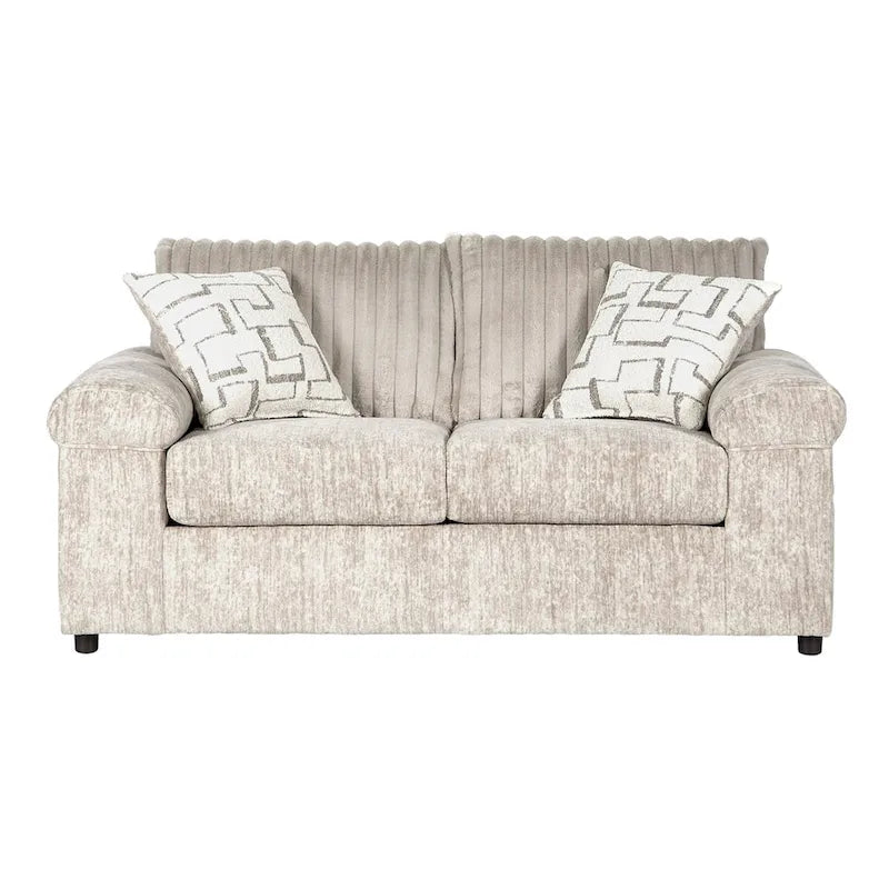 Roundhill Furniture Nason Wide Wale Corduroy Sofa and Loveseat Set
