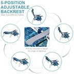 Costway 4-Pack Folding Backpack Beach Chair 5-Position Outdoor - See Details