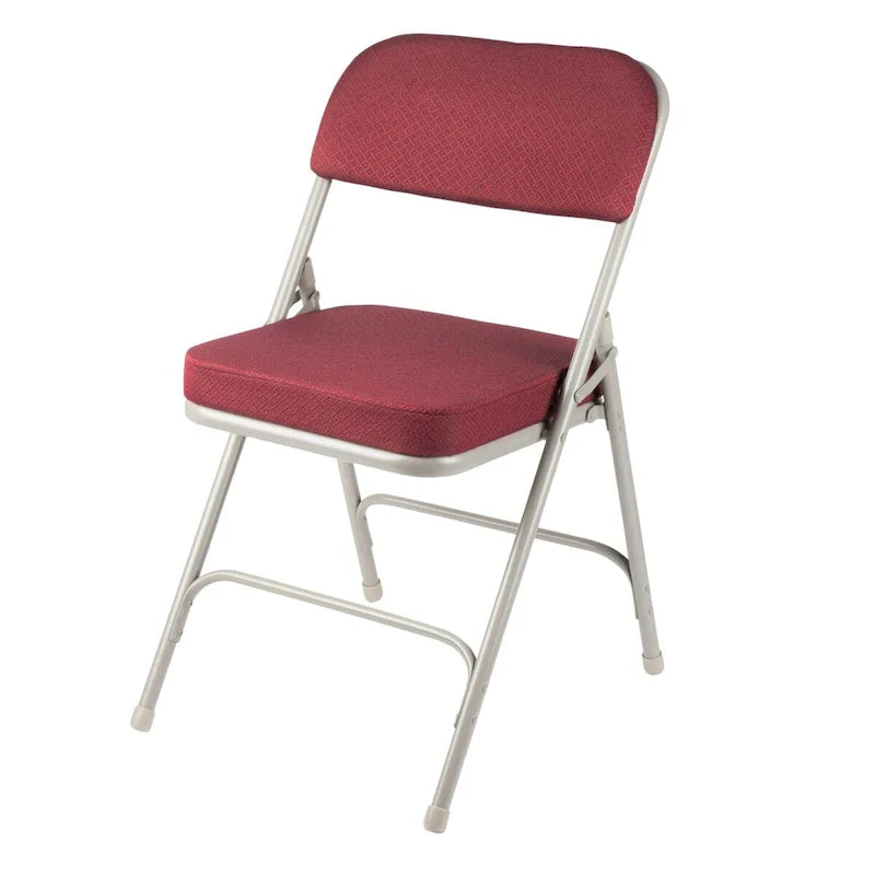Sedia Pieghevole Imbottita in Tessuto Deluxe Bernadine Collection di Hampden Furnishings, Confezione da 2