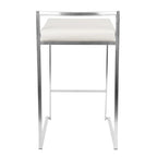 Silver Orchid Forrest Stainless Steel Stackable Fully Welded Counter Stool (Set of 2)