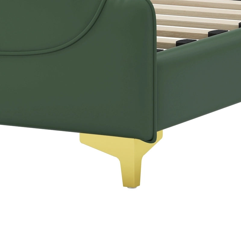 Letto moderno imbottito in pelle PU Uphou di Christopher Knight Home