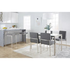 Silver Orchid Forrest Stainless Steel Stackable Fully Welded Counter Stool (Set of 2)