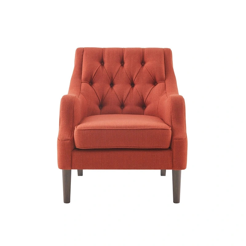 Poltrona moderna accent con bottoni capitonné