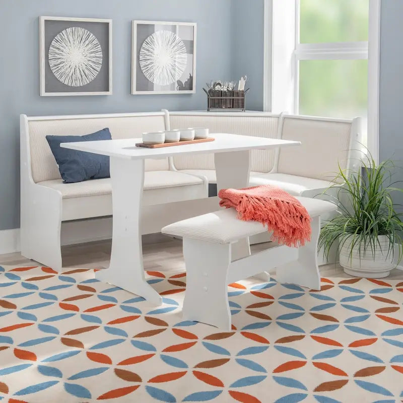 Set da Pranzo con Angolo Panca Sedley Farmhouse con Contenitore