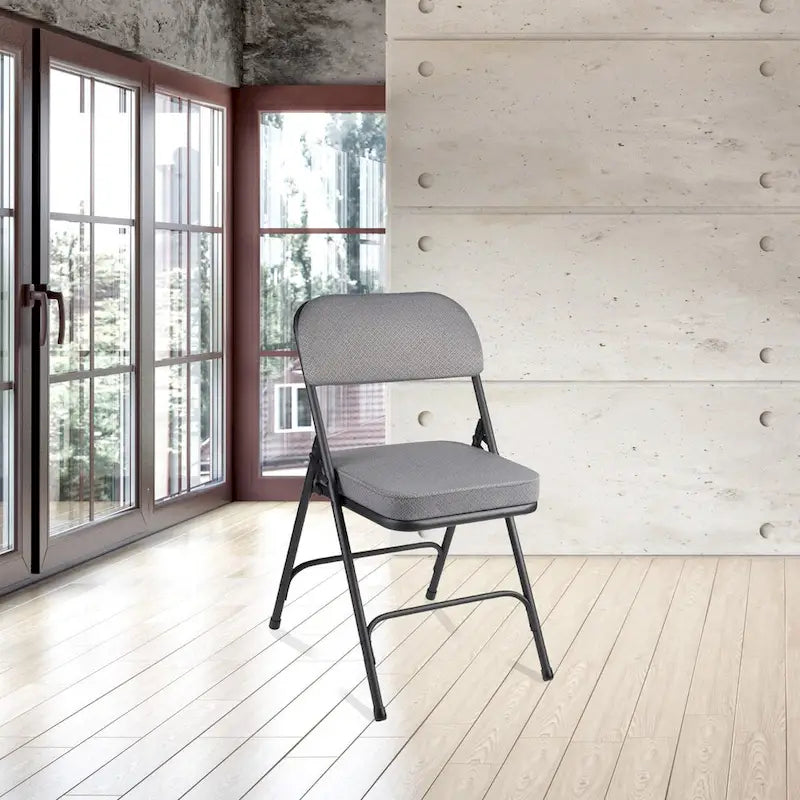 Sedia Pieghevole Imbottita in Tessuto Deluxe Bernadine Collection di Hampden Furnishings, Confezione da 2