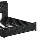 Moasis Letto Matrimoniale Queen Size con Struttura in PU e LED, Imbottito, con Piattaforma