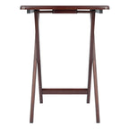 Set di 4 tavolini pieghevoli singoli in noce antico, ricchi, 65,40 cm