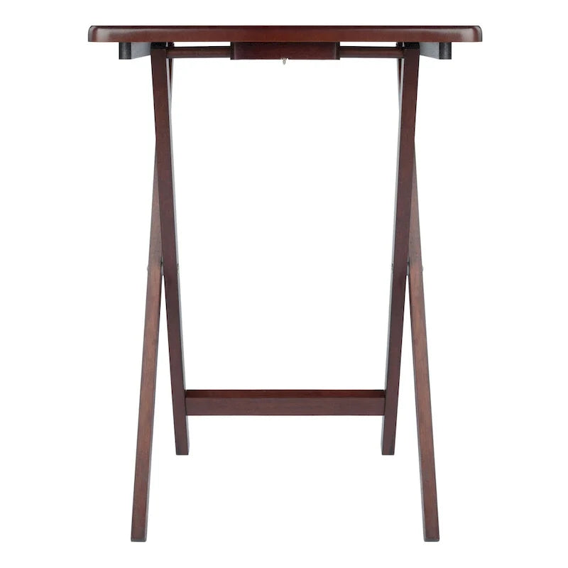 Set di 4 tavolini pieghevoli singoli in noce antico, ricchi, 65,40 cm
