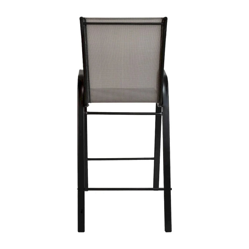Set di 4 Sgabelli da Bar da Esterno in Materiale Flex Comfort - Sgabello da Giardino